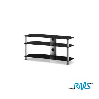 Sonorous NEO 3110 (NEO3110) TV table with three shelves Color: Sliver, Bookshelf colour: czarny