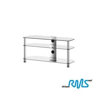 Sonorous NEO 3110 (NEO3110) TV table with three shelves Color: Sliver, Bookshelf colour: transparent