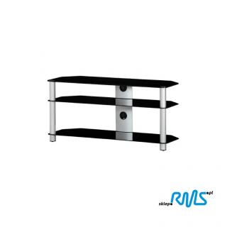 Sonorous NEO 3130 (NEO3130) TV table with three shelves Color: Sliver, Bookshelf colour: czarny