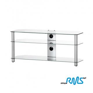 Sonorous NEO 3130 (NEO3130) TV table with three shelves Color: Sliver, Bookshelf colour: transparent