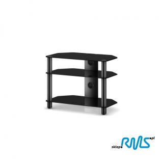 Sonorous NEO 370 (NEO370) TV table with three shelves Color: Black, Bookshelf colour: czarny