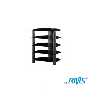 Sonorous RX 2150 (RX2150) AV table with five shelves Color: Black, Bookshelf colour: transparent