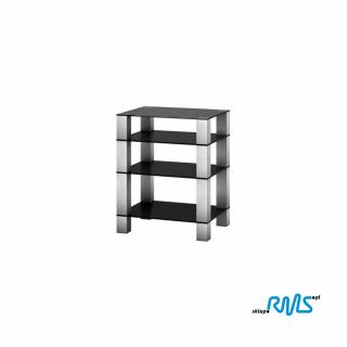 Sonorous RX 5040 (RX5040) AV table with four shelves Color: Black, Bookshelf colour: czarny