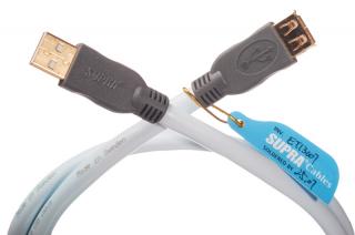 Supra Ice Blue USB 2.0 A/F (socket) - A/M (plug) Extension Cable - 1m