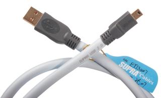 Supra Ice Blue USB 2.0 A - Mini B Cable - 1m