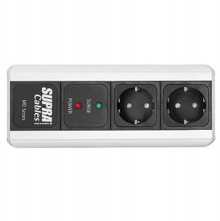 Supra MD02-EU/SP MKIII (MD02EUSP MK3) Mains block with NIF filter and a 3-way surge protection 2 sockets