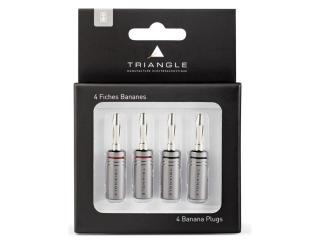 Triangle BP400 banana plugs silver plated - 4 pcs