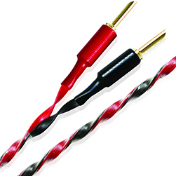Wireworld Helicon OFC Speaker cable with banana or spades plug - 2,5m Plugs: banana