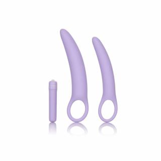 Dilatory waginalne wibrujące Isabelle - zestaw fioletowy