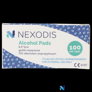 Gaziki nasączone alkoholem Nexodis (100 szt.)