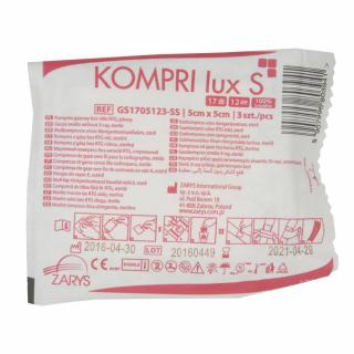 Kompresy gazowe jałowe KOMPRI lux S 10 x 10 cm