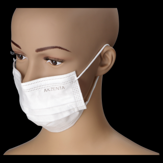 Maska medyczna Akzenta typ II R - opak. 50 szt. Biały