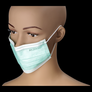 Maska medyczna Akzenta typ II R - opak. 50 szt. Zielony