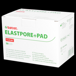 Plaster opatrunkowy Elastopore + Pad - sterylny (Batist) [50 sztuk] 7 x 5 cm