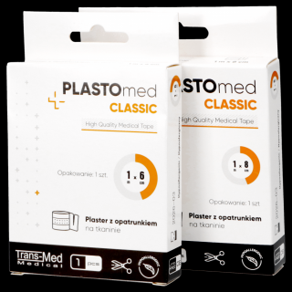 Plaster z opatrunkiem na tkaninie PLASTOmed Classic (Trans-Med) 6 cm x 1m