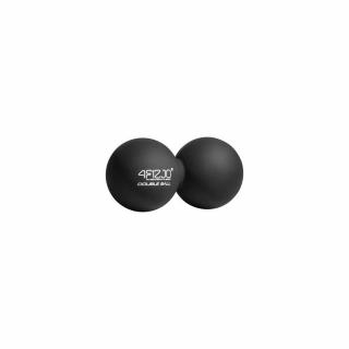 Podwójna piłeczka do masażu silikonowa 4FIZJO DOUBLE BALL  6,5cm, czarna