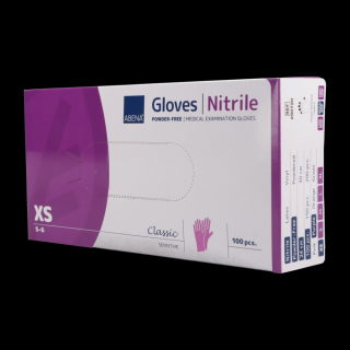 Rękawice nitrylowe ABENA Bezpudrowe  FIOLETOWE XL