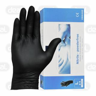 Rękawice nitrylowe czarne L Abena 100szt
