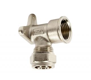 kolano z łapami 20x1/2" GW naścienne skręcane do systemów PEX