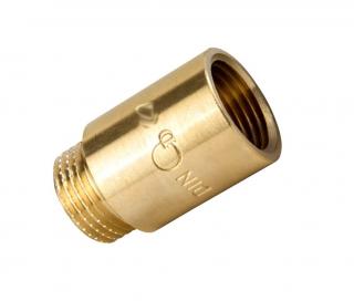 przedłużka 1/2" (DN15) x 70mm mosiężna