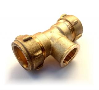 trójnik skręcany 15 x 1/2" GW Conex do rur miedzianych