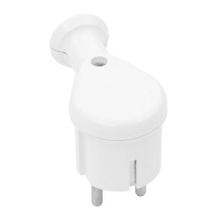 wtyczka kątowa 2P+Z WT-50 biała