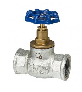 zawór przelotowy 5/4" grzybkowy, żeliwny, ocynkowany PN10