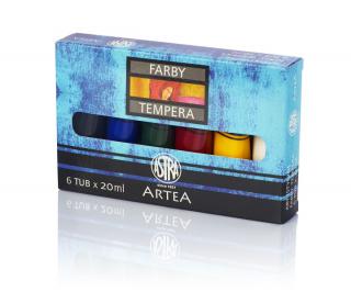 Farby Tempera Zestaw 6 kolorów x 20 ml