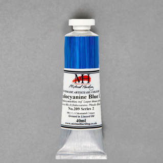 Michael Harding Artystyczne Farby Olejne 40 ml -114 Phthalocyanine Blue  Zinc White