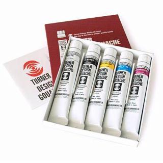Turner Desing Gouache 25 ml, Zestaw 5 kolorów