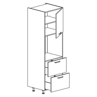 Słupek do piekarnika 60 cm + 2 szuflady KAMMONO P2