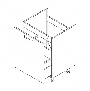 Szafka cargo zlewozmywakowa 60 cm KAMMONO P2