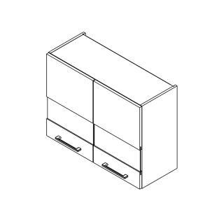 Szafka kuchenna górna, witryna 80 cm KAMMONO P2