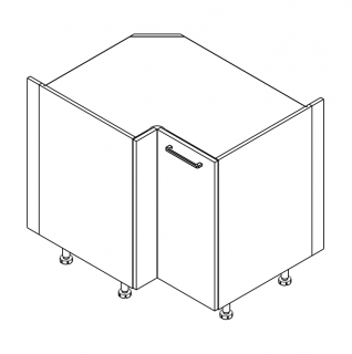 Szafka narożna lewa 90/70 cm KAMMONO P2