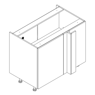 Szafka narożna prawa 115/65 cm do półki OPTIMA KAMMONO K2