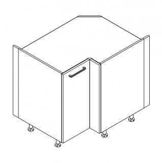 Szafka narożna prawa 90/70 cm KAMMONO P2