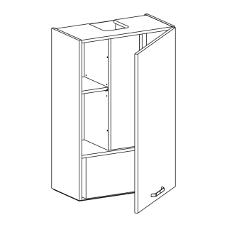 Szafka okapowa 60 cm z okapem BIAŁYM KAMMONO P4