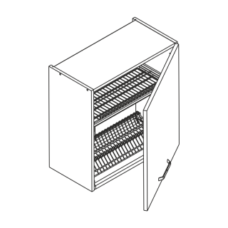 Szafka wisząca suszarkowa, 1 drzwiowa 60 cm KAMMONO F