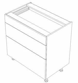 Szafka z 3 szufladami wzmocniona 75 cm KAMMONO K2