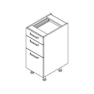 Szafka z trzema szufladami 35 cm KAMMONO P2