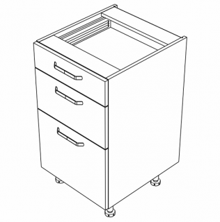 Szafka z trzema szufladami 50 cm KAMMONO P2