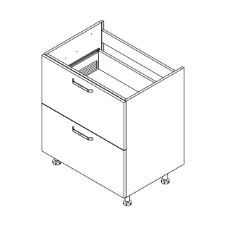 Szafka zabudowa płyty 70 cm 2 szuflady KAMMONO P2