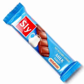Baton mleczna czekolada, bez dodatku cukru Sly Nutritia 25g. Sly Nutritia