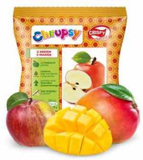 Chipsy z jabłka z sokiem z mango Crispy Natural 18g. Crispy Natural