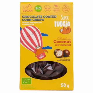 Chrupki w czekoladzie bezglutenowe Super Fudgio BIO 50g. Super Fudgio