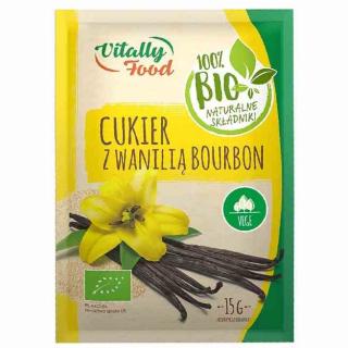 Cukier z wanilia Burbon Vitally Food BIO 15g. Vitally Food