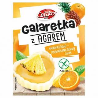 Galaretka z agarem o smaku ananas-pomarańczowy bez glutenu Celiko, 45g. Celiko