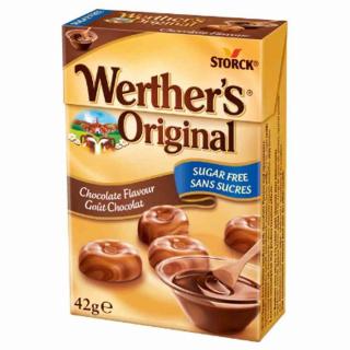 Karmelki o smaku czekoladowym bez cukru Werther's Original 42g. Werthers Original