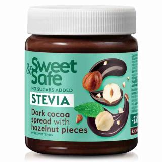 Krem kakaowo-orzechowy, słodzony stewią SweetSafe 220g. Sweet&amp;Safe