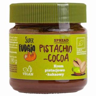Krem pistacjowo-kakaowy bezglutenowy Super Fudgio BIO 190g. Super Fudgio